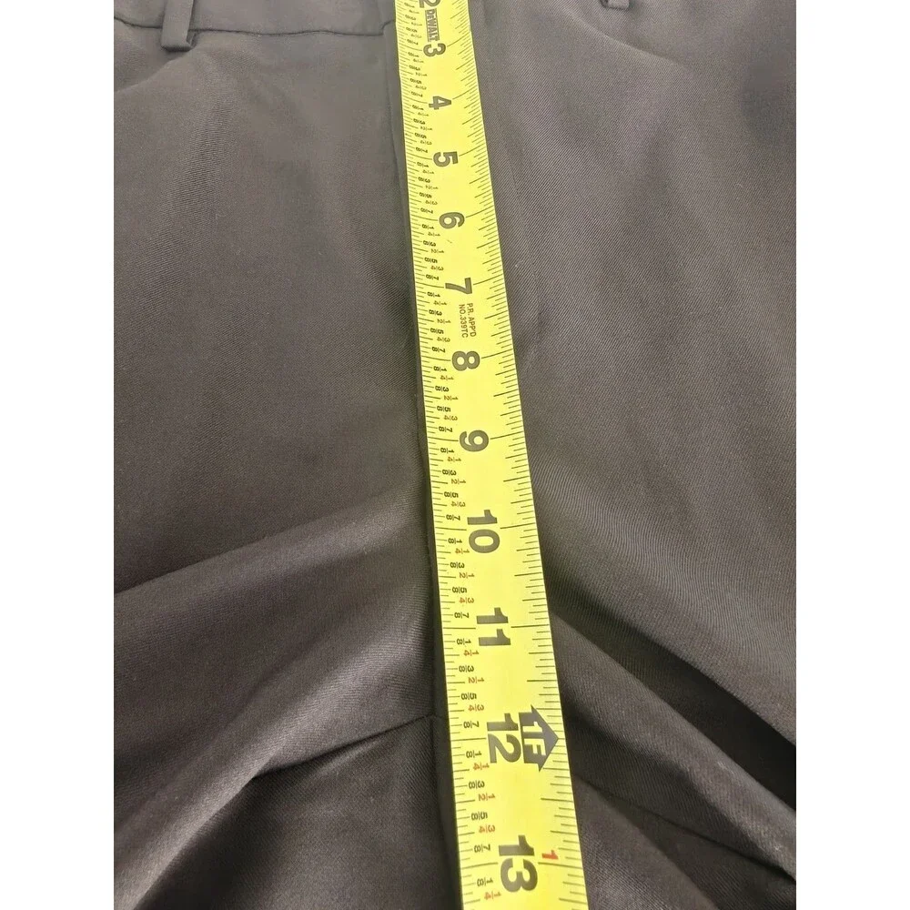 Haggar Dress Pants Men's 38x32 Black Flat Front Career Office Straight Leg